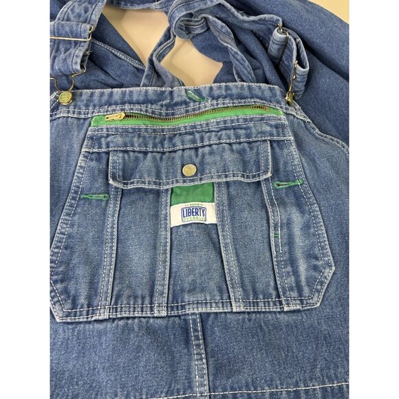 Liberty Men 54x30 (Actual 26.5" L ) Overalls Denim Workwear Farmer Mechanic EUC - Picture 5 of 7